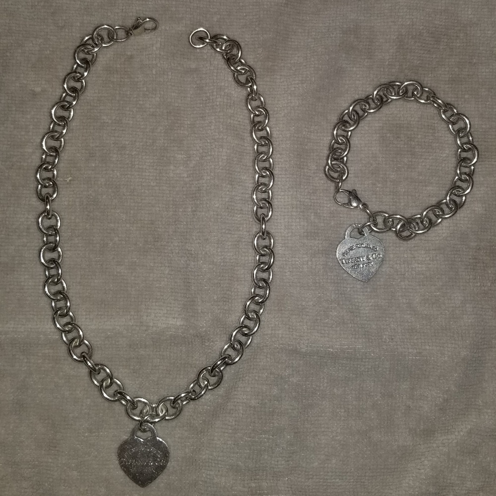Return to Tiffany Heart Tag Necklace and Bracelet